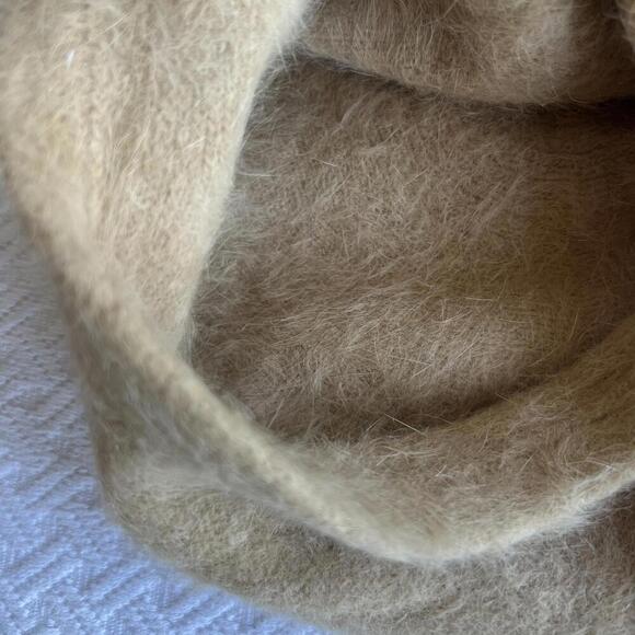 Classic Taupe Wool French Beret for Women Soft Slouchy Winter Hat Vintage 70s - Picture 5 of 7